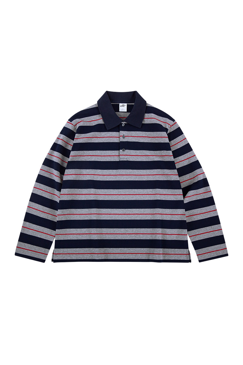 Heavyweight Striped Polo Tee