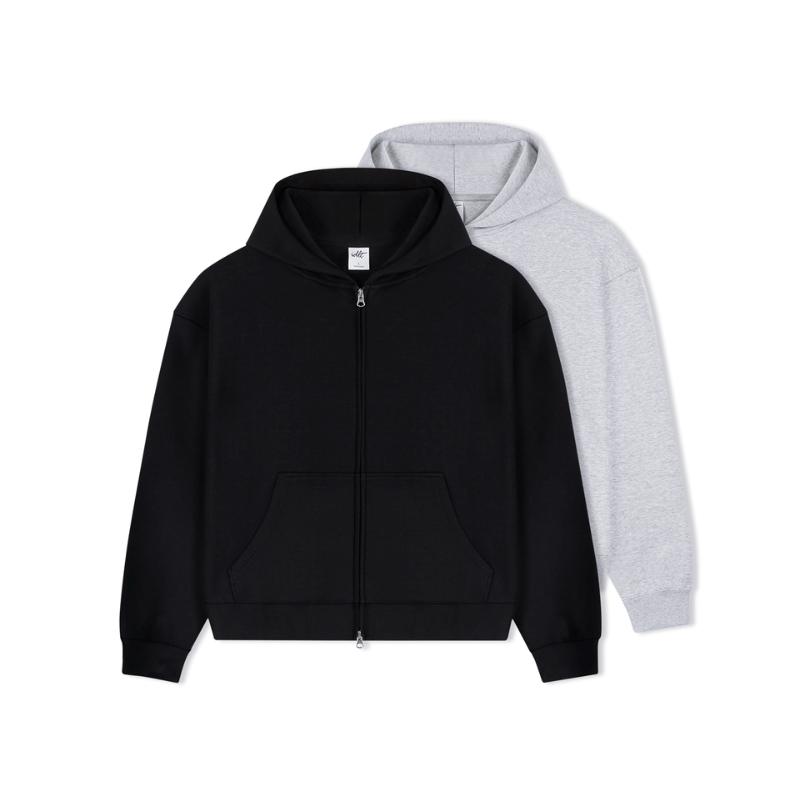 Boxy Zip Air Layer Hoodie