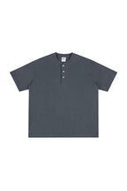 Heavyweight 320g Cotton Henley Oversized Tee