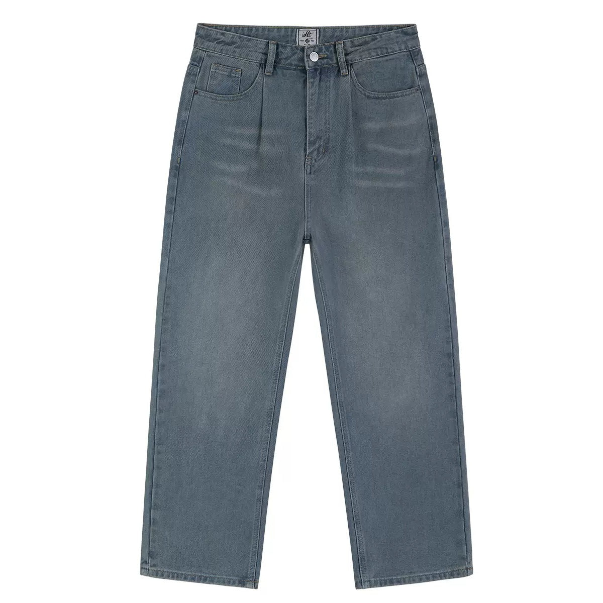 Vintage Washed Straight-Leg Jeans