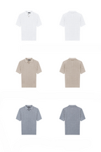 Cable Knit Polo Shirt