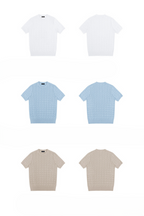 Cable Knit Crewneck T-Shirt