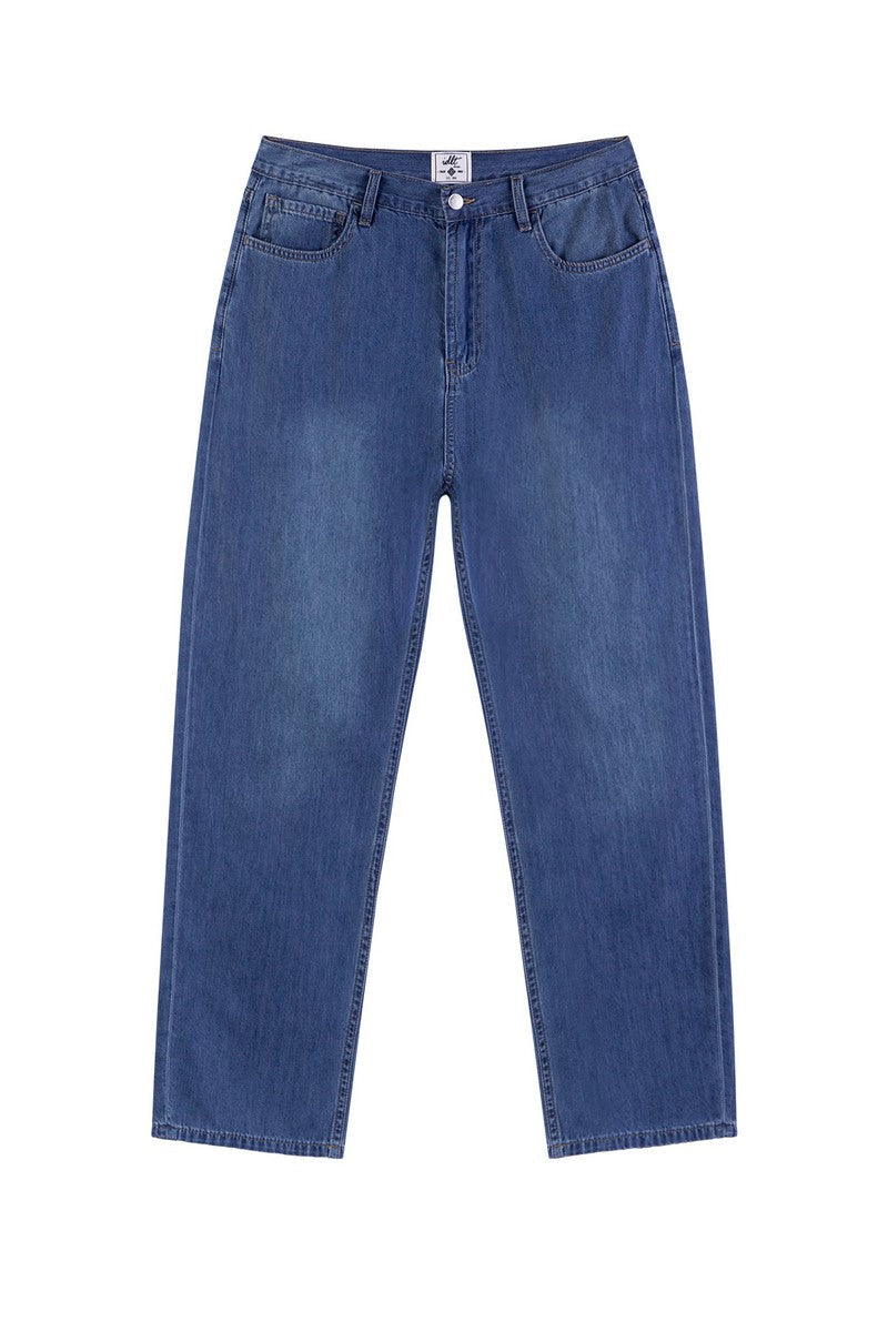 Cooling Washed Straight Jeans