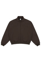 Cropped Oversized Zip Sweatshirt