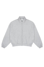 Cropped Oversized Zip Sweatshirt