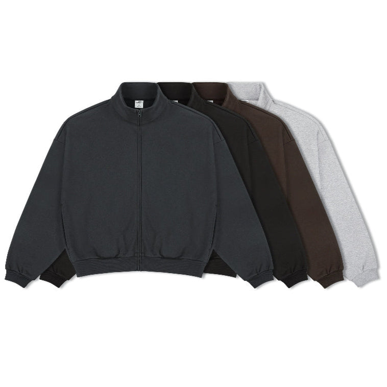 Cropped Oversized Zip Sweatshirt