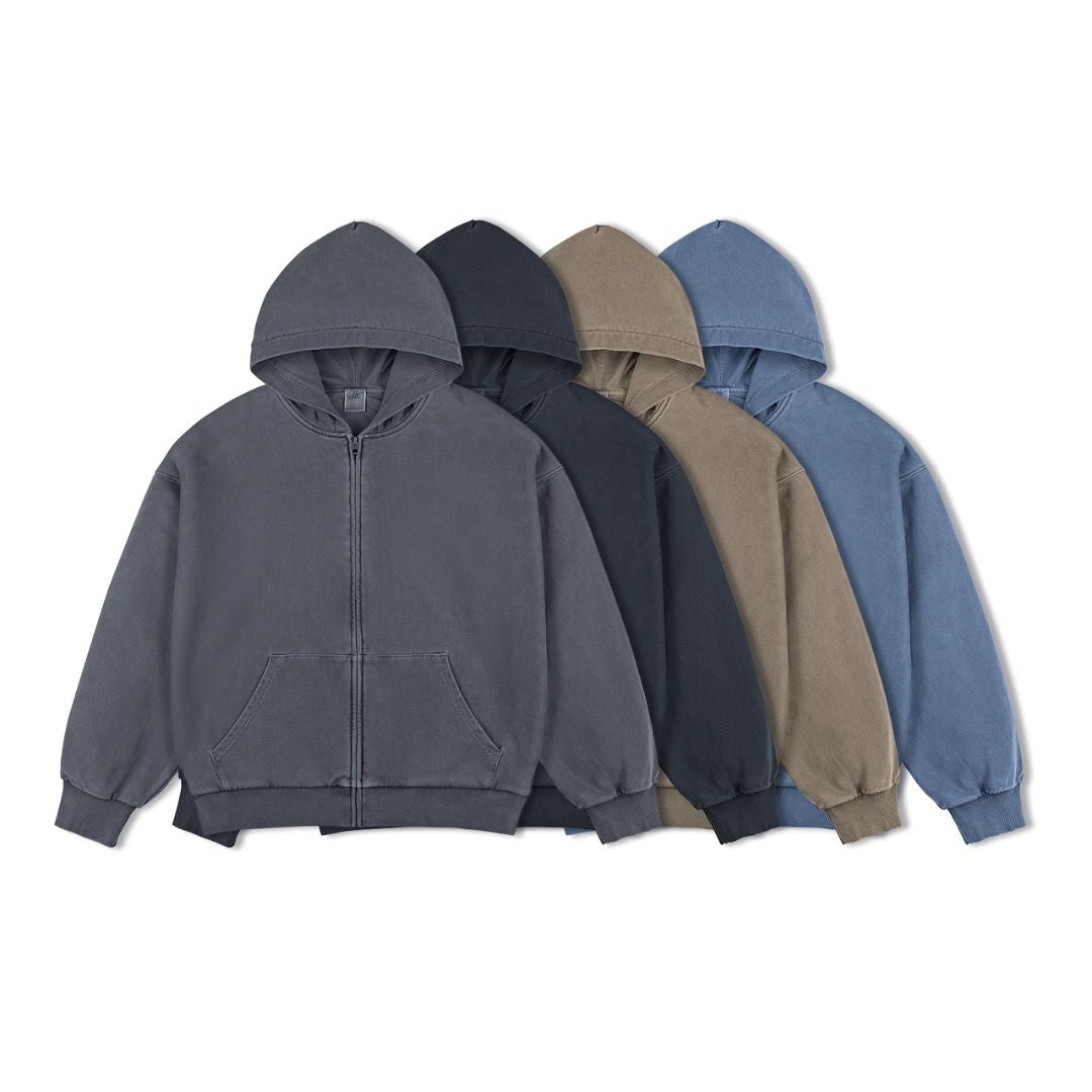 Faded Zip-Up Hoodie